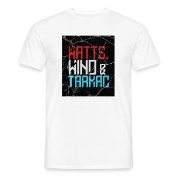Watts Wind Tarmac - Men's T-Shirt - white - Front - AI Model Male 178 dark (178cm)