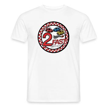 2 Fast Geburtstag Rennwagen - Männer T-Shirt - Weiß - Vorne - AI Model Male 178 dark (178cm)