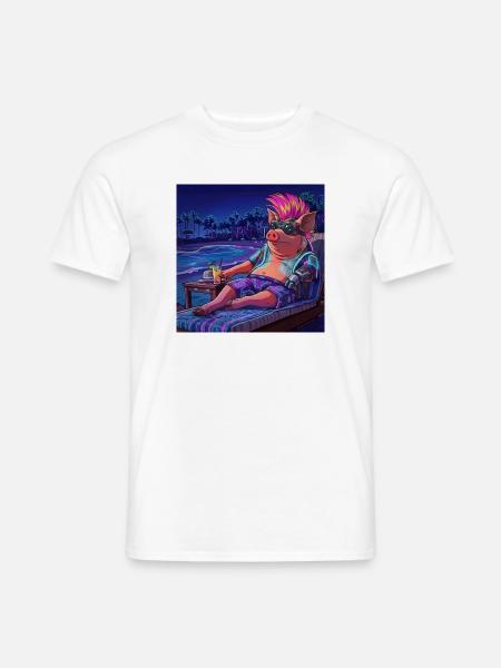 Cyberpig - Männer T-Shirt - Weiß