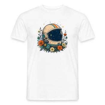 Kosmosblumen Astronauten Helm - Männer T-Shirt - Weiß - Vorne - AI Model Male 178 dark (178cm)