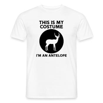 Antelope Costume Funny - Men's T-Shirt - white - Front - AI Model Male 178 dark (178cm)