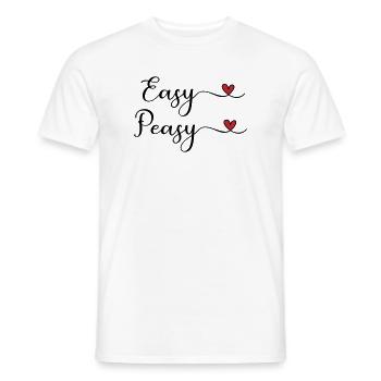 Easy Peasy Design mit Herz - Männer T-Shirt - Weiß - Vorne - AI Model Male 178 dark (178cm)
