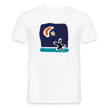 Mediterranean solidarity – Tribute to migrants - Men's T-Shirt - white - Front - AI Model Male 178 dark (178cm)
