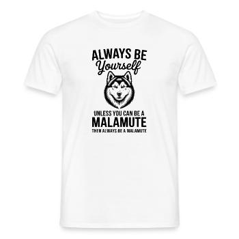 Alaskan Malamute Sprüche Alaskan Malamute Geschenk - Männer T-Shirt - Weiß - Vorne - AI Model Male 178 dark (178cm)