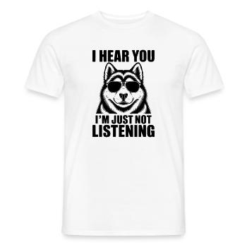 Alaskan Malamute Sprüche Alaskan Malamute Geschenk - Männer T-Shirt - Weiß - Vorne - AI Model Male 178 dark (178cm)