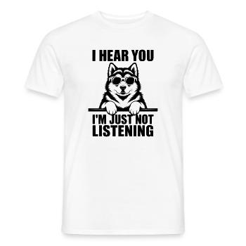 Alaskan Malamute Sayings Alaskan Malamute Gift - Men's T-Shirt - white - Front - AI Model Male 178 dark (178cm)