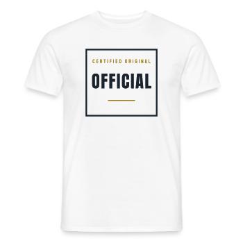 Timbre officiel Rétro - Original officiel - T-shirt homme - blanc - Devant - AI Model Male 178 dark (178cm)