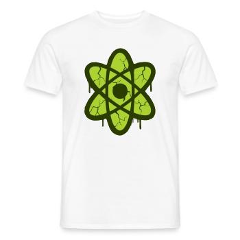 Atom Symbol Graffiti Logo - Men's T-Shirt - white - Front - AI Model Male 178 dark (178cm)