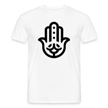 main de Fatma Hamsa - T-shirt homme - blanc - Devant - AI Model Male 178 dark (178cm)