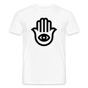 Hand of Fatima - Men's T-Shirt - white - Front - AI Model Male 178 dark (178cm)
