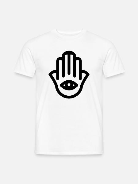 hand of Fatma Hamsa - Men's T-Shirt - white