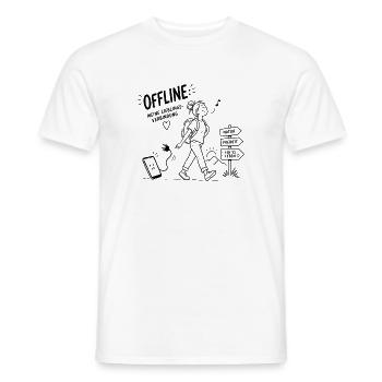Offline Abenteuer Wanderin Pfadzeichen - Männer T-Shirt - Weiß - Vorne - AI Model Male 178 dark (178cm)