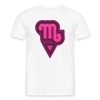 Zodiac Tribal Scorpio and Water - Men's T-Shirt - white - Front - AI Model Male 178 dark (178cm)