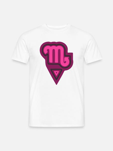 Tierkreis, Stammesskorpion und Wasser - Männer T-Shirt - Weiß