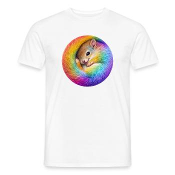 Regenbogen-Eichhörnchen - Männer T-Shirt - Weiß - Vorne - AI Model Male 178 dark (178cm)