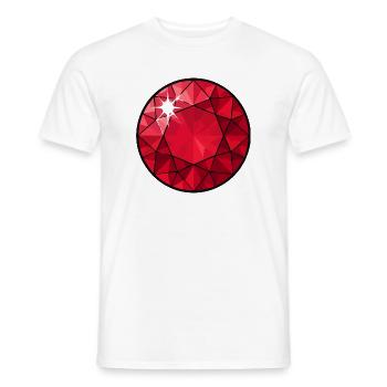 Facettierter Rubin Kreis - Männer T-Shirt - Weiß - Vorne - AI Model Male 178 dark (178cm)