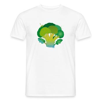 Brokkoli Cartoon Gemüse Design  - Männer T-Shirt - Weiß - Vorne - AI Model Male 178 dark (178cm)