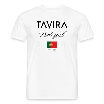 Tavira Portugal coordonne un souvenir de voyage - T-shirt homme - blanc - Devant - AI Model Male 178 dark (178cm)