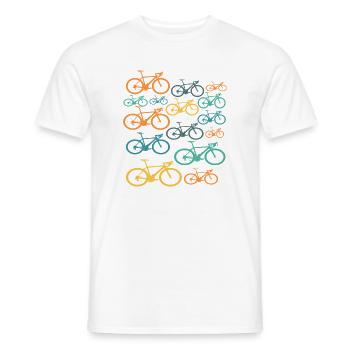 Cycliste Vélo Vintage - T-shirt homme - blanc - Devant - AI Model Male 178 dark (178cm)