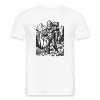 Randonnée - Aventure en plein air - Big Foot - T-shirt homme - blanc - Devant - AI Model Male 178 dark (178cm)