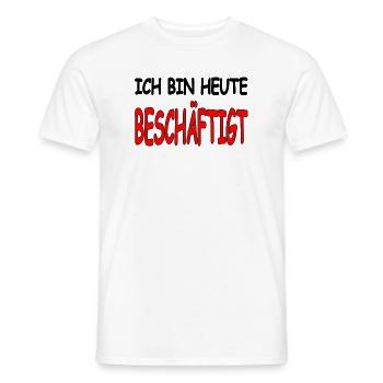 Beschäftigt - Männer T-Shirt - Weiß - Vorne - AI Model Male 178 dark (178cm)