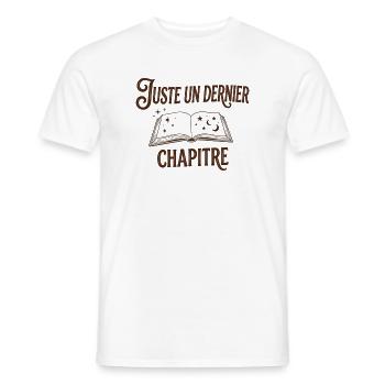 Juste un dernier chapitre - Citation Livre & PAL - T-shirt homme - blanc - Devant - AI Model Male 178 dark (178cm)