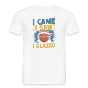 Gifts For Pottery Makers Came Saw Glazed Pottery - Men's T-Shirt - white - Front - AI Model Male 178 dark (178cm)
