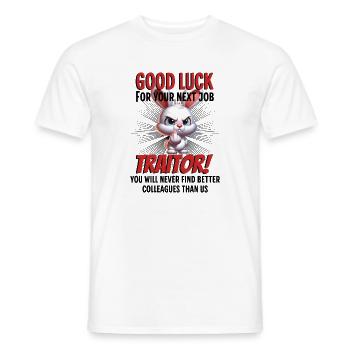 Lustiger Abschiedskollege - Männer T-Shirt - Weiß - Vorne - AI Model Male 178 dark (178cm)