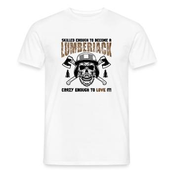 Holzfäller-Schädelaxte - Männer T-Shirt - Weiß - Vorne - AI Model Male 178 dark (178cm)