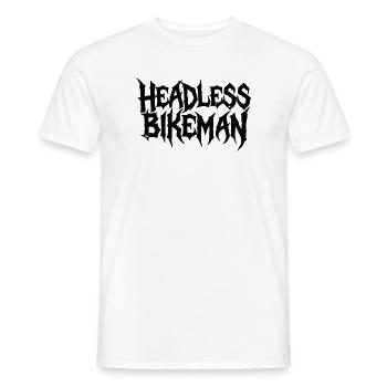 HeadlessBikeman_Typography - T-shirt homme - blanc - Devant - AI Model Male 178 dark (178cm)