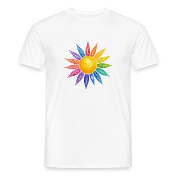 Achtsamkeit ich bin genung - Männer T-Shirt - Weiß - Vorne - AI Model Male 178 dark (178cm)