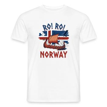 Vikingrausch Norway Sailing Ship - Men's T-Shirt - white - Front - AI Model Male 178 dark (178cm)