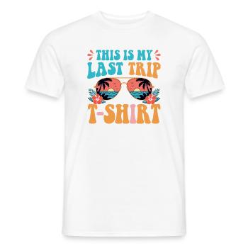 This Is My Last Trip Retro Urlaub - Männer T-Shirt - Weiß - Vorne - AI Model Male 178 dark (178cm)