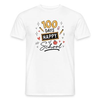 100 Days School Teacher Student - Men's T-Shirt - white - Front - AI Model Male 178 dark (178cm)