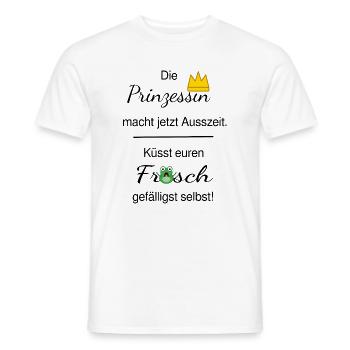 Die Prinzessin macht Ausszeit. - Männer T-Shirt - Weiß - Vorne - AI Model Male 178 dark (178cm)