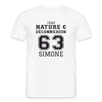 Team Nature Deconnexion 63 Simone T-Shirt Cadea... - T-shirt homme - blanc - Devant - AI Model Male 178 dark (178cm)