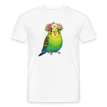 Budgerigar - Men's T-Shirt - white - Front - AI Model Male 178 dark (178cm)