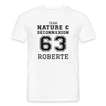 Team Nature Et Déconnexion 63 Roberte T-Shirt C... - Männer T-Shirt - Weiß - Vorne - AI Model Male 178 dark (178cm)