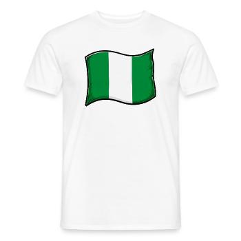 Nigeria Flag Graphic Druck - Männer T-Shirt - Weiß - Vorne - AI Model Male 178 dark (178cm)