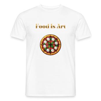 Food Is Art ... Pizza Margherita - Männer T-Shirt - Weiß - Vorne - AI Model Male 178 dark (178cm)