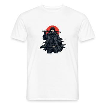 Dark cape fighter with baton - Men's T-Shirt - white - Front - AI Model Male 178 dark (178cm)