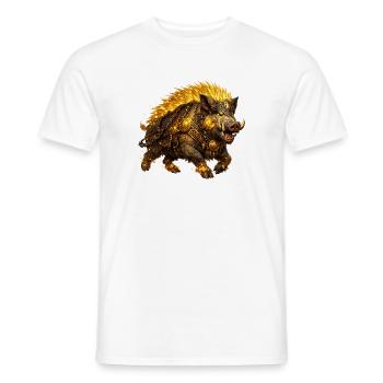 Gullinborsti – The Golden Boar of the Vikings - Men's T-Shirt - white - Front - AI Model Male 178 dark (178cm)