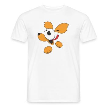 Süßer Comic Hund - Männer T-Shirt - Weiß - Vorne - AI Model Male 178 dark (178cm)