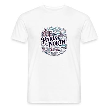 Paris du Nord, Dawson City, Yukon - T-shirt homme - blanc - Devant - AI Model Male 178 dark (178cm)