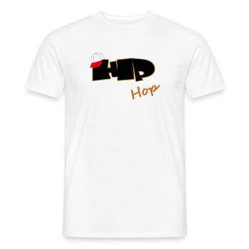 Hip Hop Typo mit Baseball Cap - Männer T-Shirt - Weiß - Vorne - AI Model Male 178 dark (178cm)