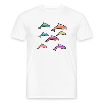 Dolphins - Men's T-Shirt - white - Front - AI Model Male 178 dark (178cm)