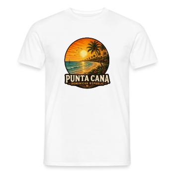 Punta Cana Dominican Republic Caribbean Holidays - Men's T-Shirt - white - Front - AI Model Male 178 dark (178cm)