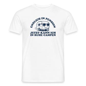 Pension in Ruhe Campen Retro Wohnwagen - Männer T-Shirt - Weiß - Vorne - AI Model Male 178 dark (178cm)