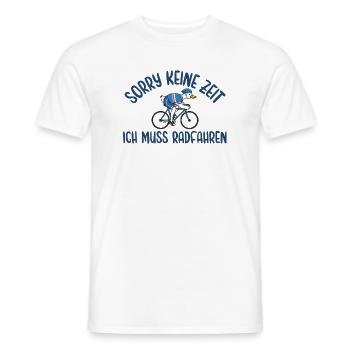 Radfahrer Gans Muss zum Radfahren - Männer T-Shirt - Weiß - Vorne - AI Model Male 178 dark (178cm)