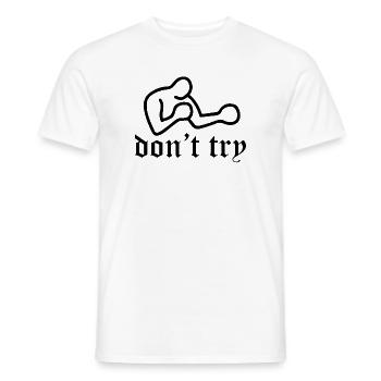 Versuch es nicht, Bukowski - Männer T-Shirt - Weiß - Vorne - AI Model Male 178 dark (178cm)